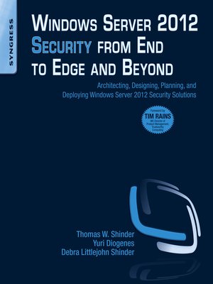 cover image of Windows Server 2012 Security from End to Edge and Beyond